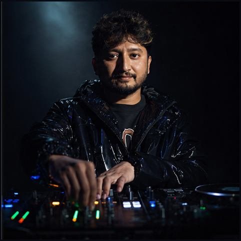 DJ AJ performance portrait